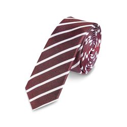 s.Oliver Black Label Tie with diagonal stripes - brown/red (3976)