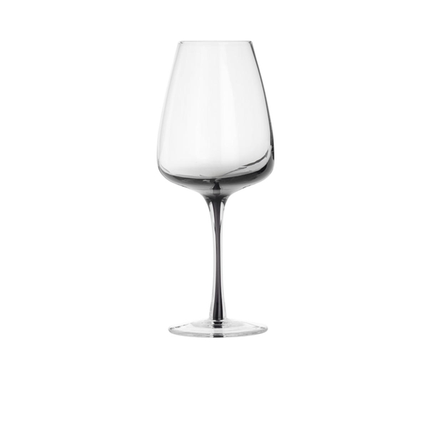 Broste Copenhagen White wine glass Smoke (Ø 8,6 cm) - gray/white (00)