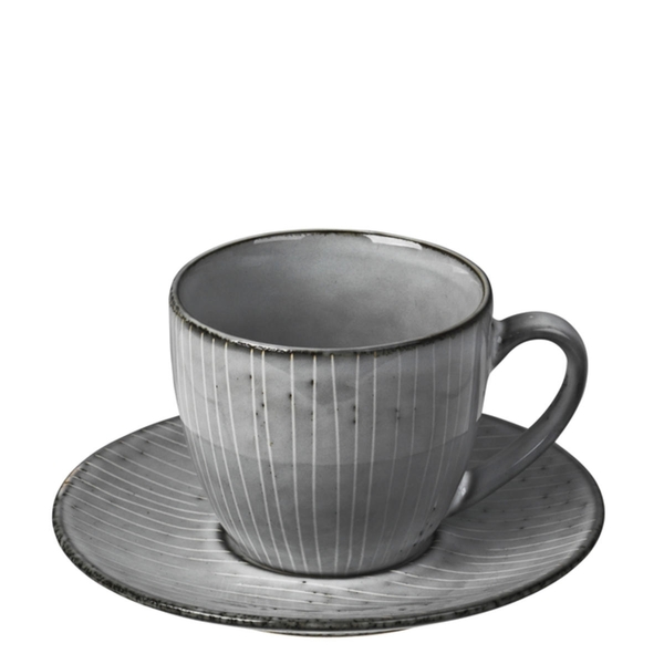 Broste Copenhagen Coffee Cup "Nordic Sea" (Ø 8 cm) - gray (00)