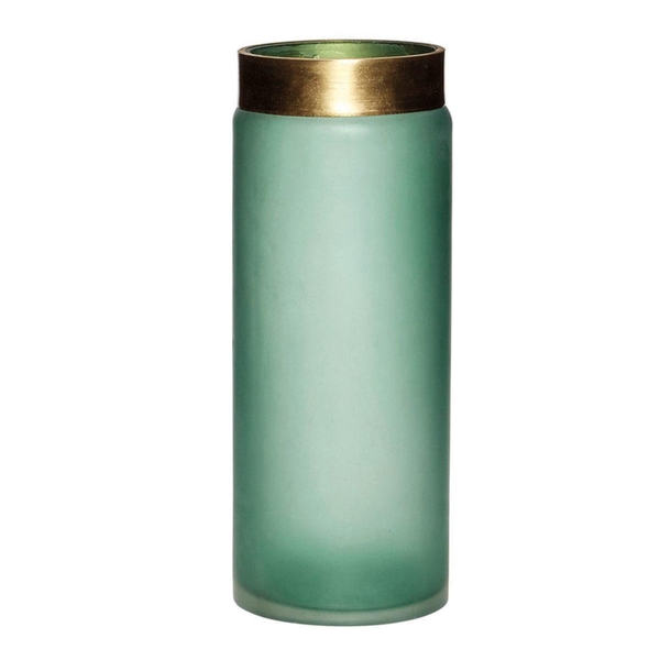 Hübsch Vase (Ø12xh30cm) - cyan (00)