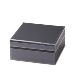 Yaya Glass storage box (21,5x10x21,5cm - L) - gray (5005)
