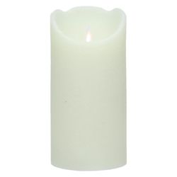 Pomax LED Kerze (Ø 9 cm) - weiß (00)