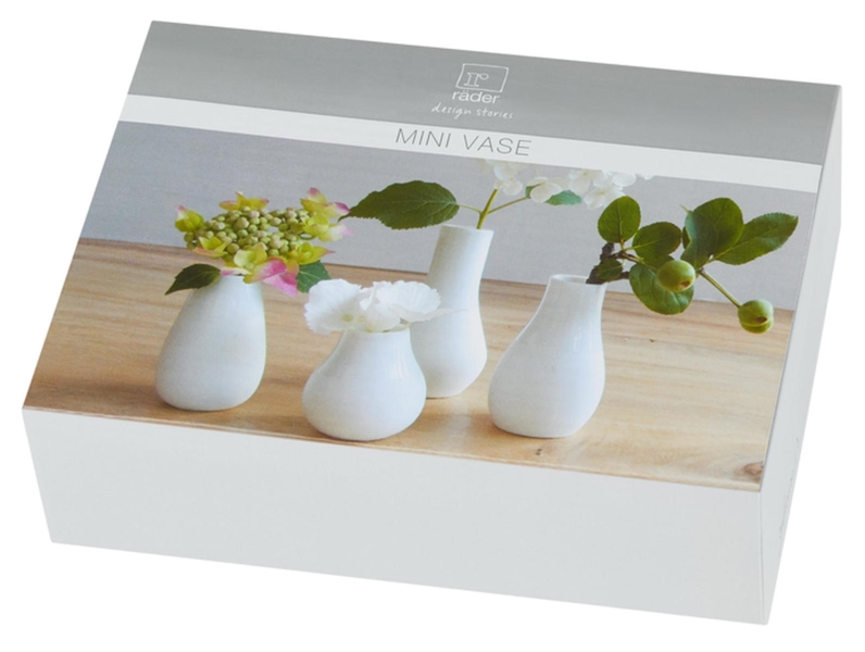 Räder Set de 4 petites vases - blanc (NC)