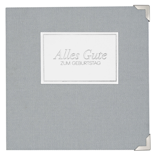 Räder Greeting card "Alles Gute" (14x14cm)  - gray (NC)