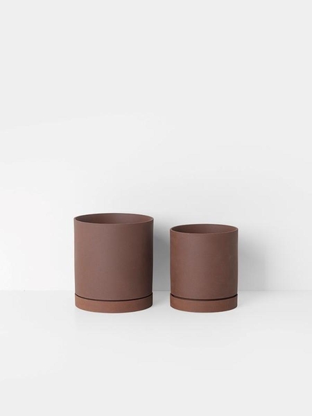 ferm Living Cache-pot SEKKI (Ø15,7x17,7cm - Large)  - brun (00)