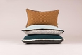 Pom Amsterdam Coussin "Soft Drops Sea" (40x60cm) - bleu/cyan/jaune/noir/blanc (00)
