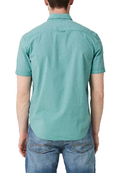s.Oliver Red Label Regular : chemise à manches courtes et carreaux vichy - bleu (66N1)