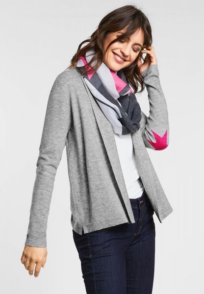 Street One Cardigan with star patch - gray (21423)