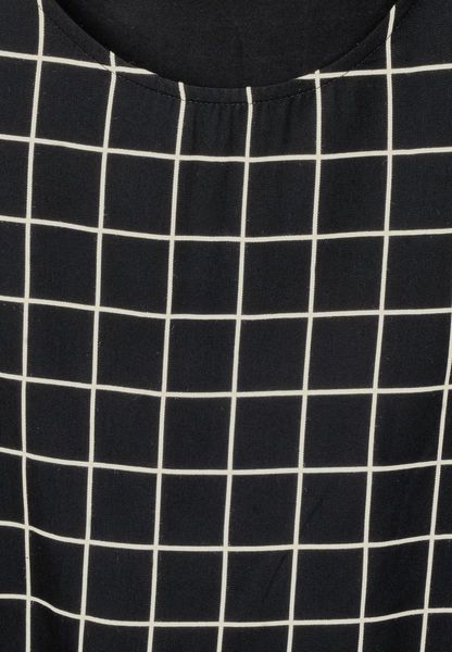 Street One Sporty check shirt - black/white (20001)