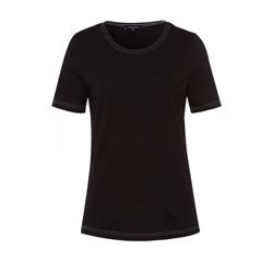 More & More Kontrast-stitched shirt - black (0790)