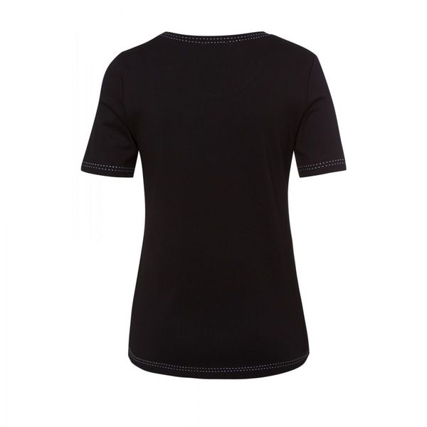 More & More Kontrast-stitched shirt - black (0790)
