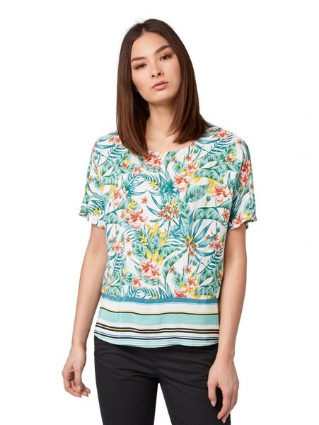 Tom Tailor Blouse with pattern mix - yellow/green/white (17740)