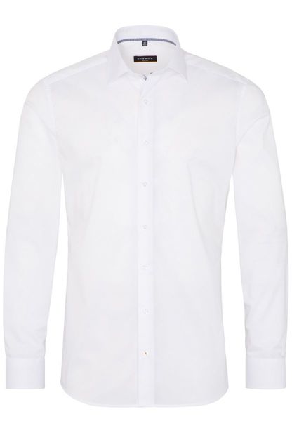 Eterna Slim Fit: chemise à manches longues - blanc (00)
