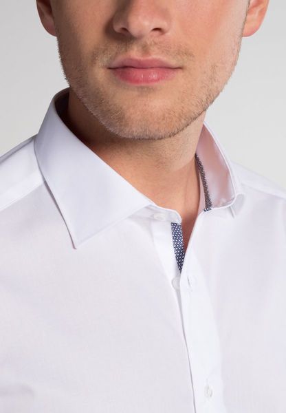Eterna Slim Fit: chemise à manches longues - blanc (00)