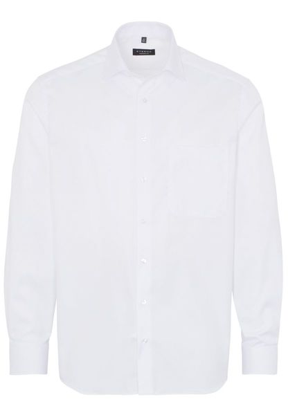 Eterna Comfort Fit: long sleeve shirt - white (00)