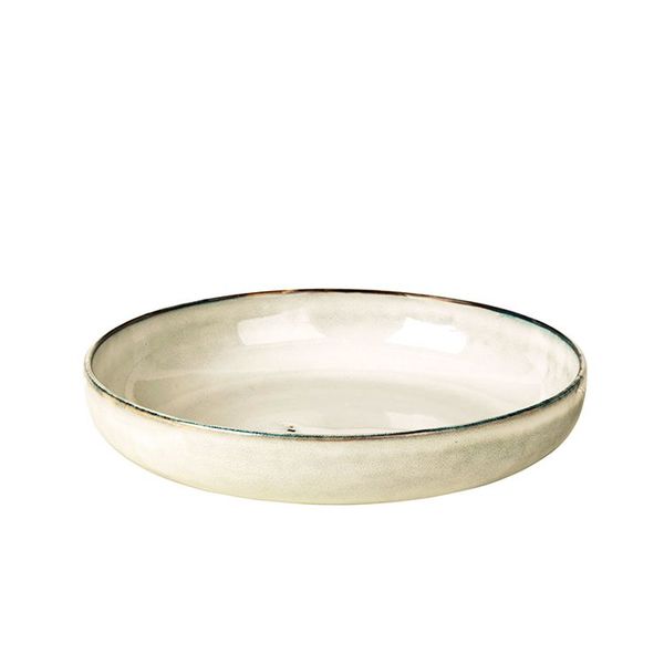 Broste Copenhagen Flat Serving Bowl (22.5cm) - brown/gray (00)