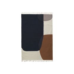 ferm Living Teppich - braun/blau/beige (00)