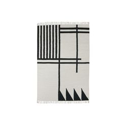 ferm Living Teppich (140x200cm) - schwarz/beige (00)