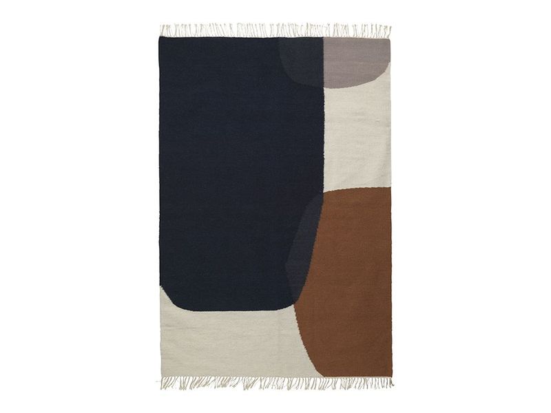 ferm Living Carpet - brown/blue/beige (00)