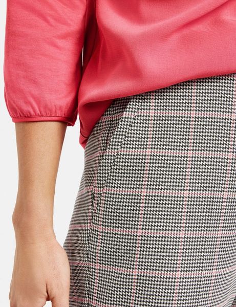 Gerry Weber Collection Pantalon à carreaux - rose/noir/blanc (01106)