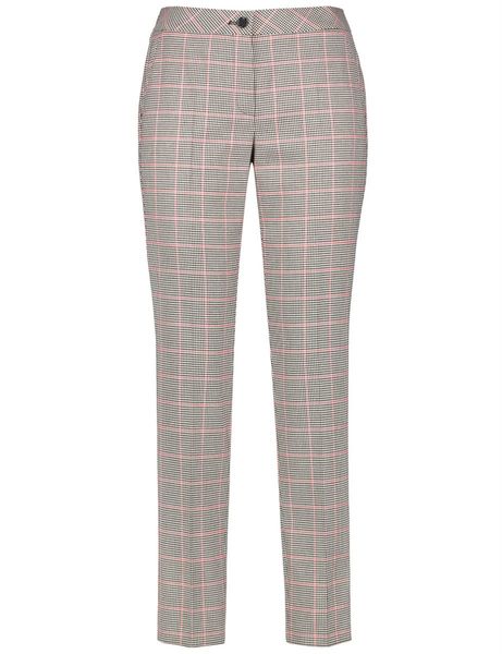 Gerry Weber Collection Check trousers - pink/black/white (01106)