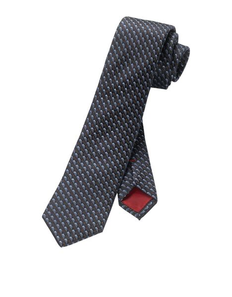 Olymp Tie, Slim (6 cm) - blue/gray (28)