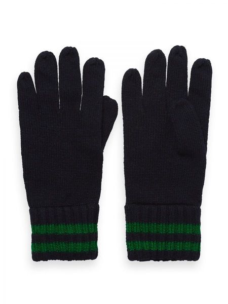 Scotch & Soda Knitted gloves - green/black (0218)