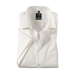 Olymp Modern fit: short sleeve shirt - beige (21)