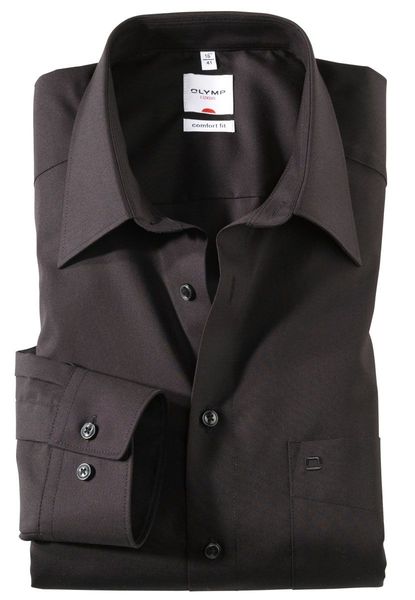 Olymp Comfort Fit : Shirt - black (68)