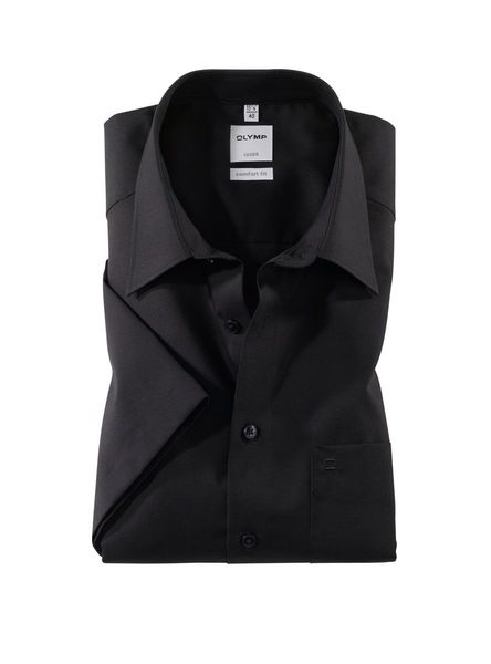 Olymp Comfort fit : chemise à manches courtes - noir (68)