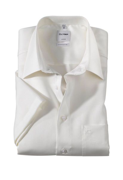 Olymp Comfort fit: short sleeve shirt - beige (21)