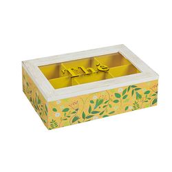 SEMA Design Teebox (23x15x7cm) - gelb/grün (1)