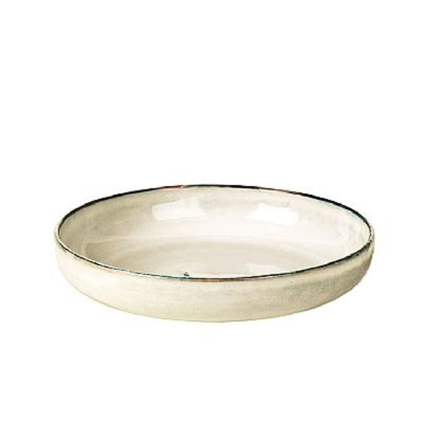 Broste Copenhagen Flat Serving Bowl (22.5cm) - brown/gray (00)