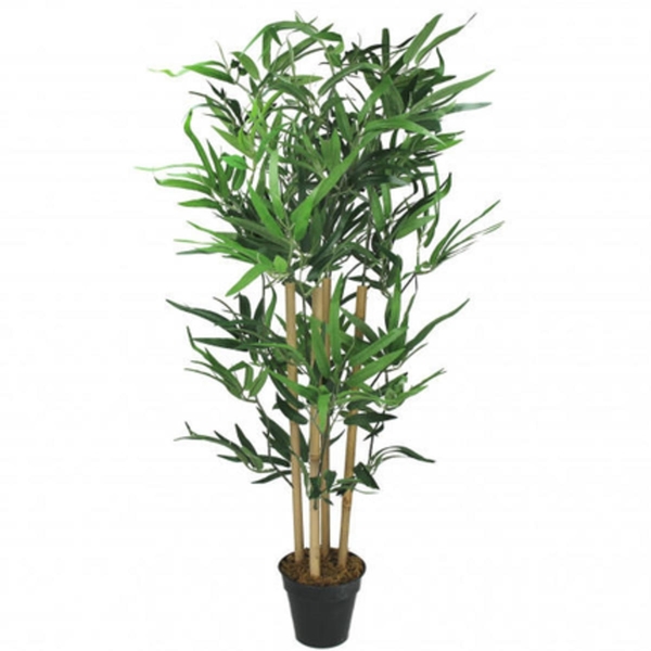 Pomax Plante artificielle en pot de bambou - vert (00)