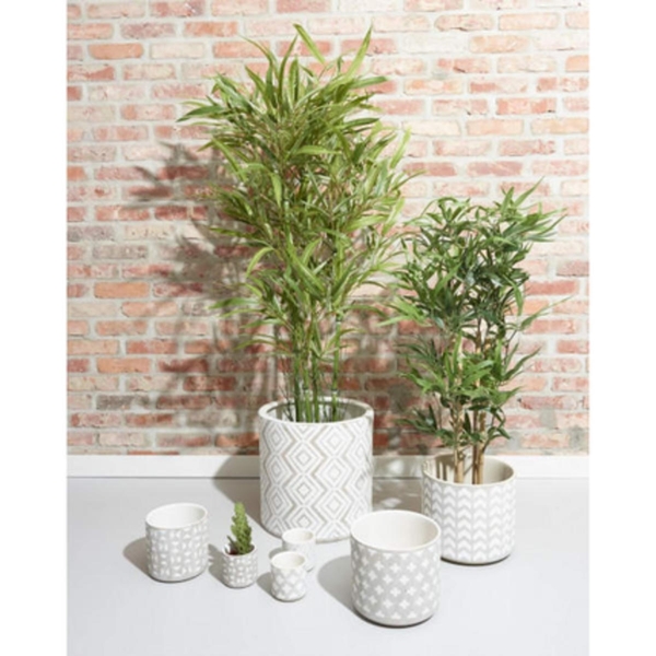 Pomax Flower pot (14x13.2cm) - gray/white (00)