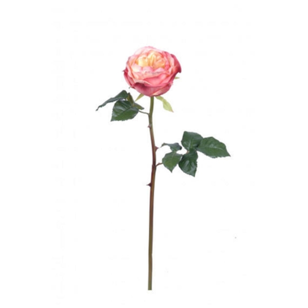 Pomax Artificial rose (58cm) - green/pink (00)
