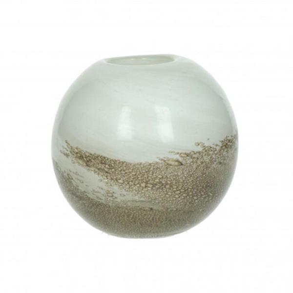 Pomax Vase BLASK (Ø13x12cm) - brun/blanc (00)