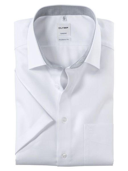 Olymp Chemise à manches courtes Modern Fit - blanc (00)