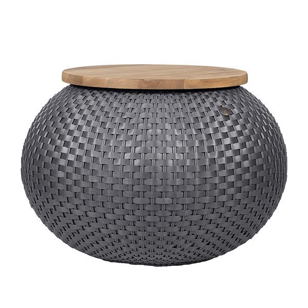 Handed by Side table HALO (Ø56x40cm) - gray (R97)