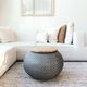 Handed by Side table HALO (Ø56x40cm) - gray (R97)
