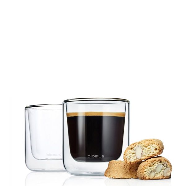 Blomus Set de verres à café - Nero - blanc (00)