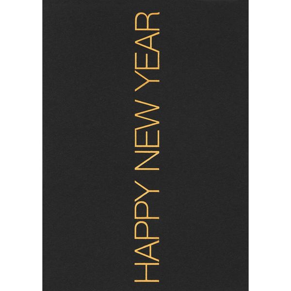 Räder Postcard Happy New Year (10,5 x 15 cm) - black (NC)
