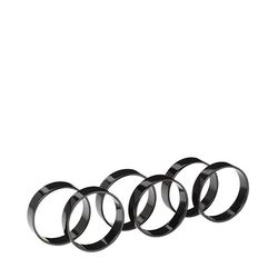 Broste Copenhagen Napkin ring - Set of 6 - black (00)