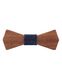 Mr. Célestin Wooden bow tie - blue/brown (WALNUT)