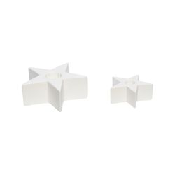 Hübsch Stand for candle - Set 2 - white (00)