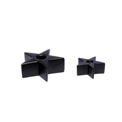 Hübsch Stand for candle - Set 2 - black (00)
