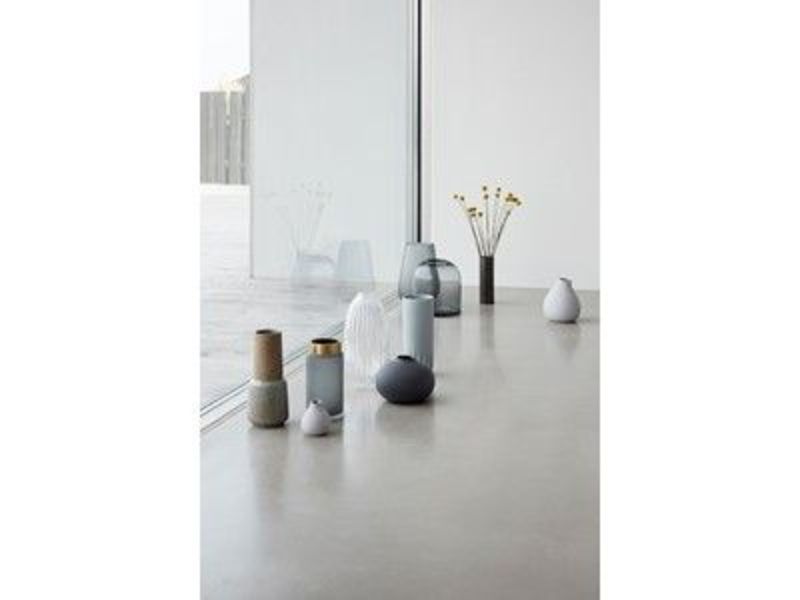 Hübsch Vase (Ø12x22cm/Ø12x30cm) - gray (00)
