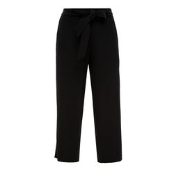 s.Oliver Black Label Loose Fit : pantalon en tissu avec taille élastique - noir (9999)