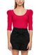 Q/S designed by Ribbed shirt with puff sleeves - red (3348)