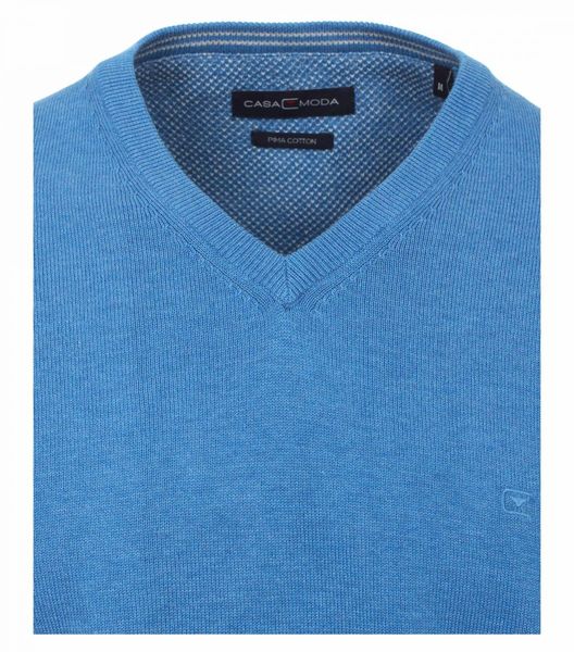 Casamoda V-neck jumper - blue (101)
